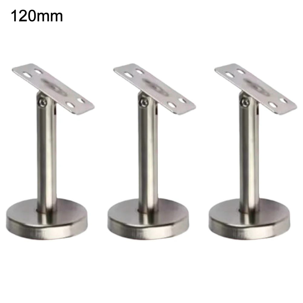 

3 Pcs Stair Handrail Brackets Adjustable Column Straight Bracket 304 Stainless Steel Handrail Wall Support Fixed Hardware