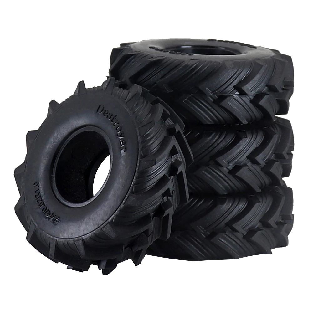 Pneumatici a grana grossa da 1.0 pollici 61x21mm 1/24 Rc Crawler Truck Parti di automobili per Axial Scx24 Catenaccio Axi0001 Gladiator 1/18 Traxxas Trx4m