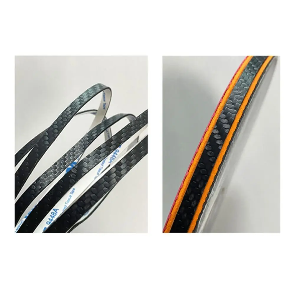 Cinta de borde de raqueta de tenis de mesa autoadhesiva, cinta lateral protectora de fibra de carbono, súper dura, gruesa, PU