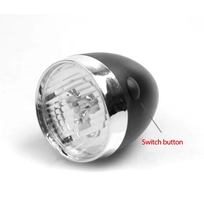 ABS Plastic Shell Classical Headlight Bright Retro Vintage Bike LED Light Night Riding Front Lamp with Bracket