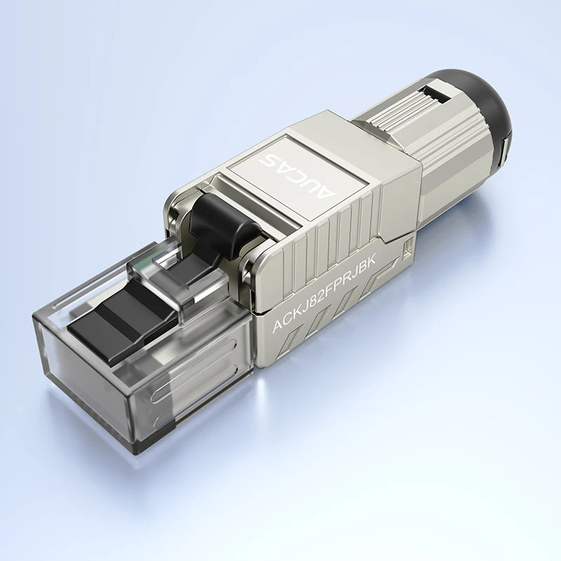 AUCAS Cable Connector Rj45 Network Wires Tool-less Module Cat8 SFTP Modular Plug For LAN cables