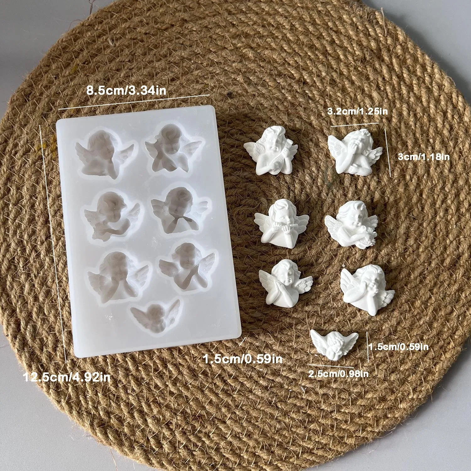 Angel Silicone Mold Lightweight Pendant Hanging Mold Plaster Drip Mould Drip Cherub Silicone Mould For Home Decoration Jewelry