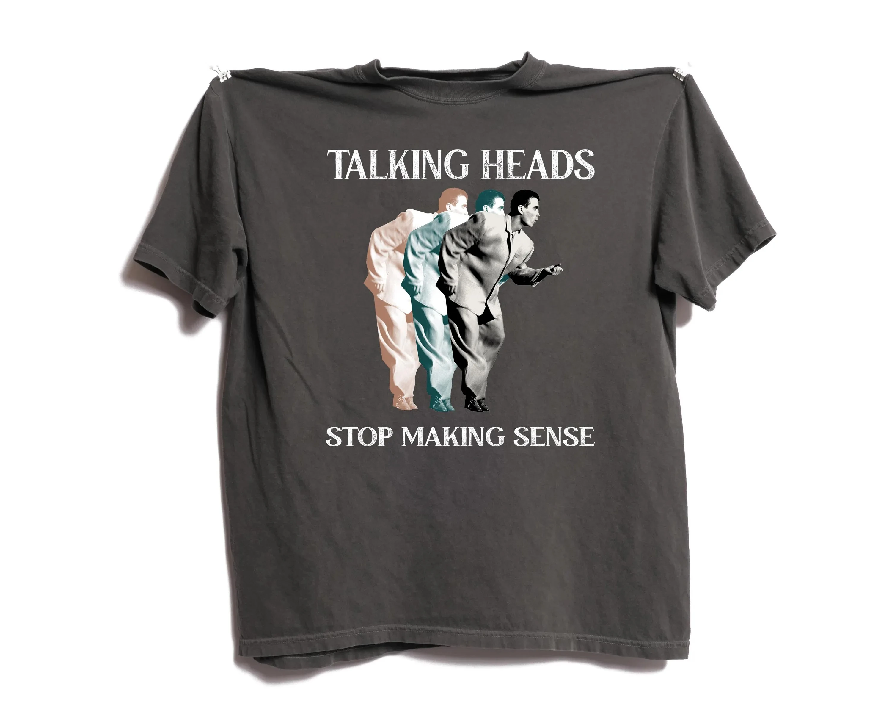 

Summer Men's Pure Cotton Vintage Talking Heads T-shirt Casual Stylish Loose and Breathable Suitable for Everyday Wear