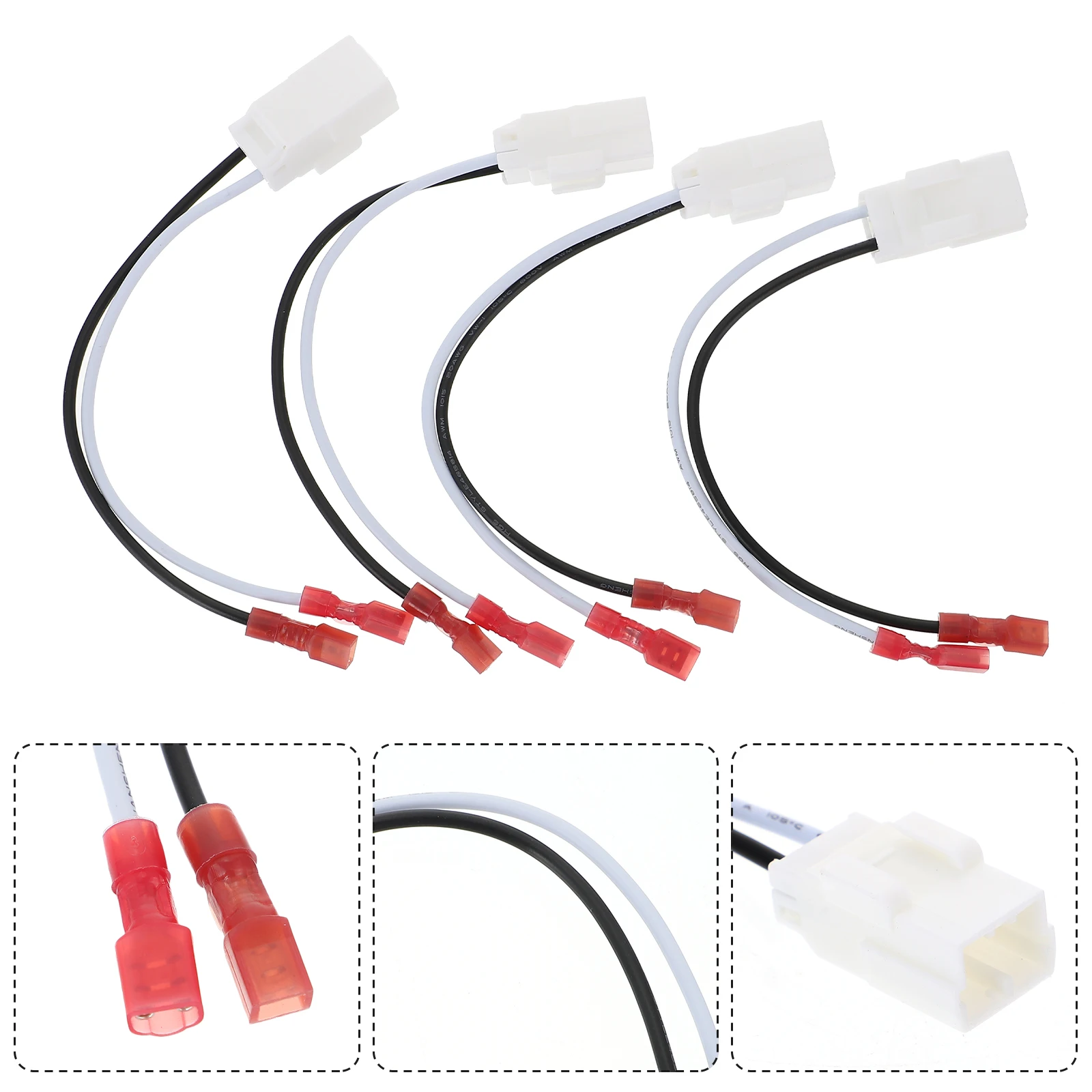 

4Pcs Speaker Replacement Install Adapter Car Part Simple Installation Reliable Performance No Cutting Speaker Wire Harness