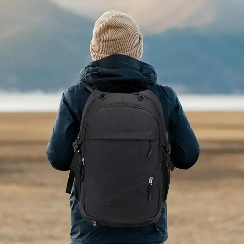 Mens Computer Backpack Large Capacity Water Bottle Bag Gym Sport Backpack Comfortable Laptop Container Multifunctional Bookbag