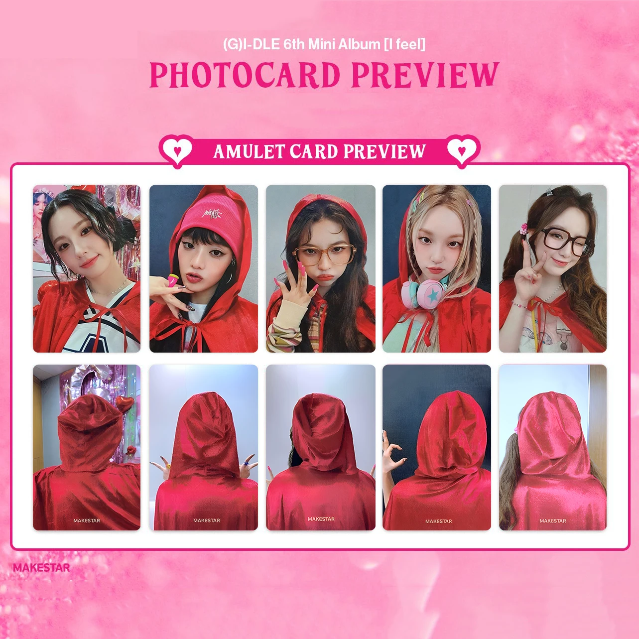 Gidle MS4.0 Little Red Riding Hood Special MIYEON SOYEON YUQI Surrounding small cards