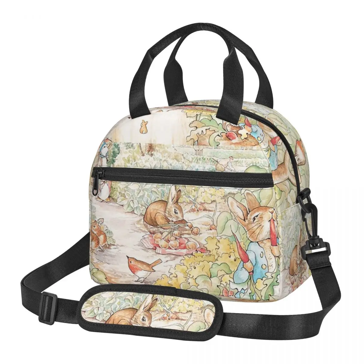 The World Of Beatrix Potter Large Lunch Bags Insulated Bento Box Portable Lunch Tote Picnic Bags Thermal Bag for Woman Work