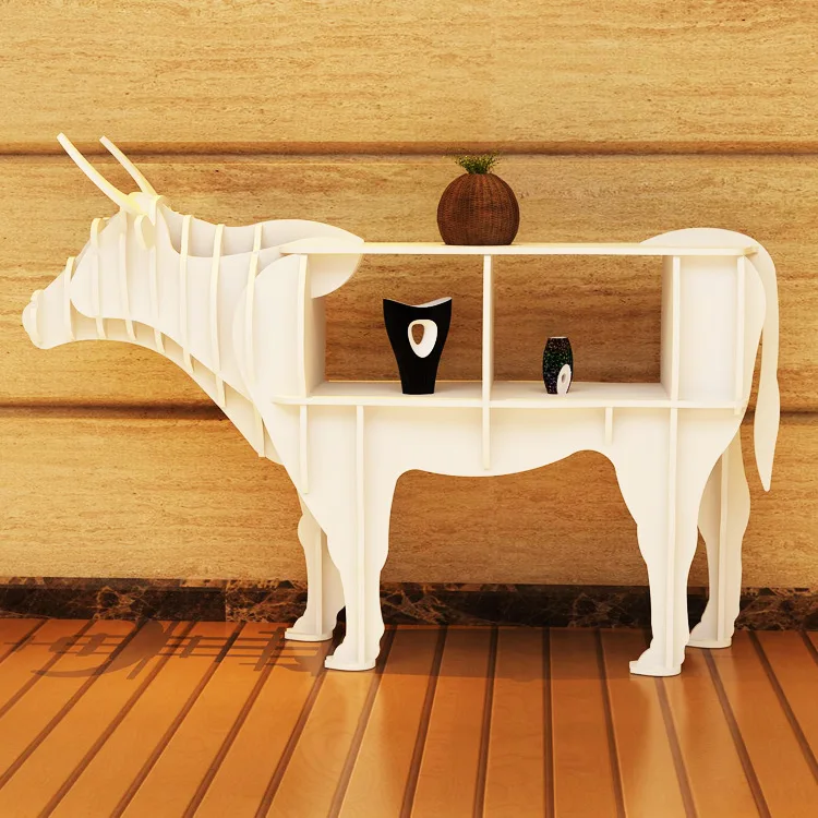 

Animal, bookshelf, creative, cow, decoration, shop, window