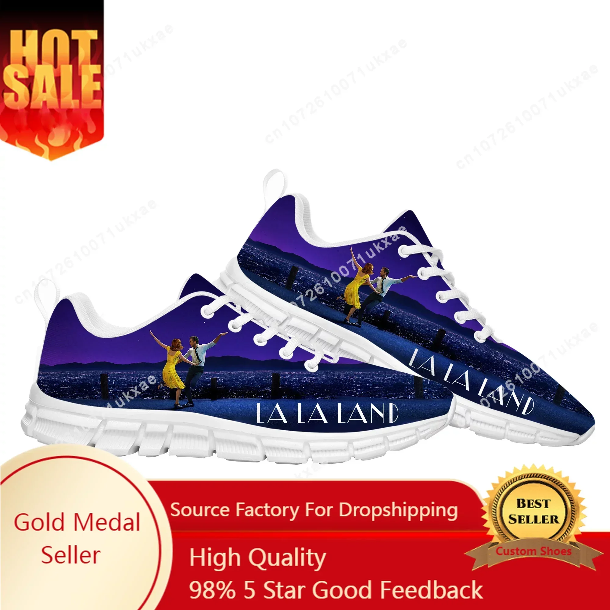 

La La Land Sports Shoes Mens Womens Sneakers Emma Stone Ryan Gosling Casual Sneaker Couple Custom Shoes