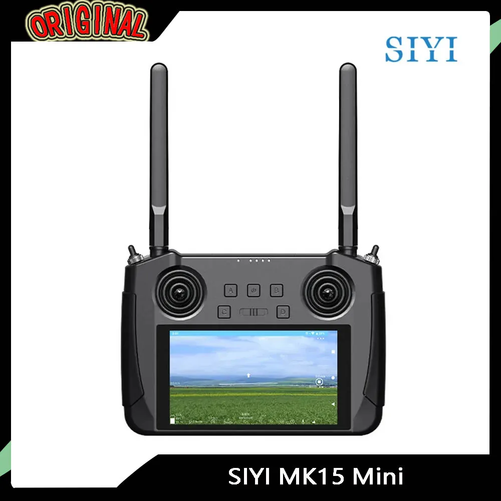 

SIYI MK15 Mini HD Ручной сельскохозяйственный интеллектуальный контроллер с 5,5-дюймовым сенсорным ЖК-экраном 1080p 60fps FPV с задержкой 180 мс 3,5 км CE FCC