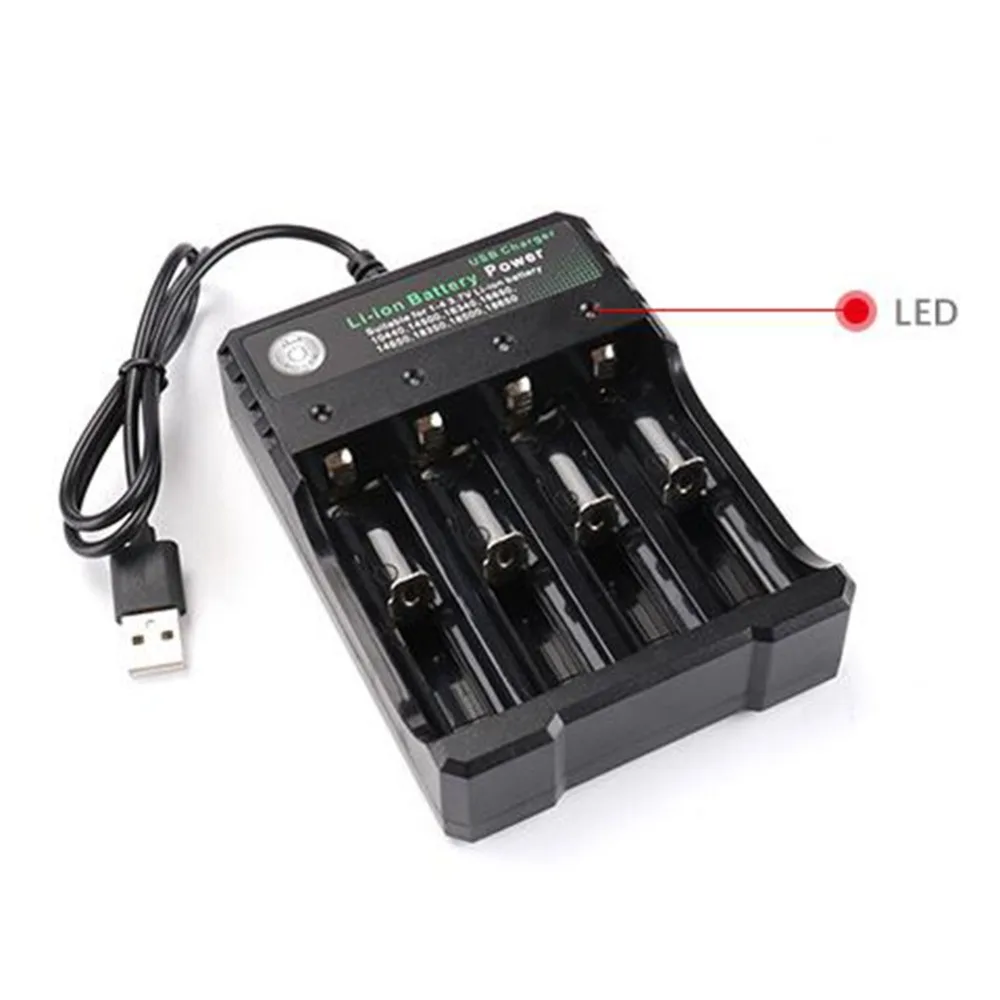 1/2/4 Slots 18650 Battery Charger For 3.7V Rechargeable Lithium AC 110V/220V 10440 14500 16340 16650 14650 18350 18500 Batteries