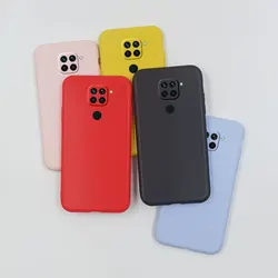 For Redmi Note 9 Case Black Pink Red Silicone Cute Matte Case For Xiaomi Redmi 10X 4G Redmi Note9 Redmi Note 9 Phone Cover