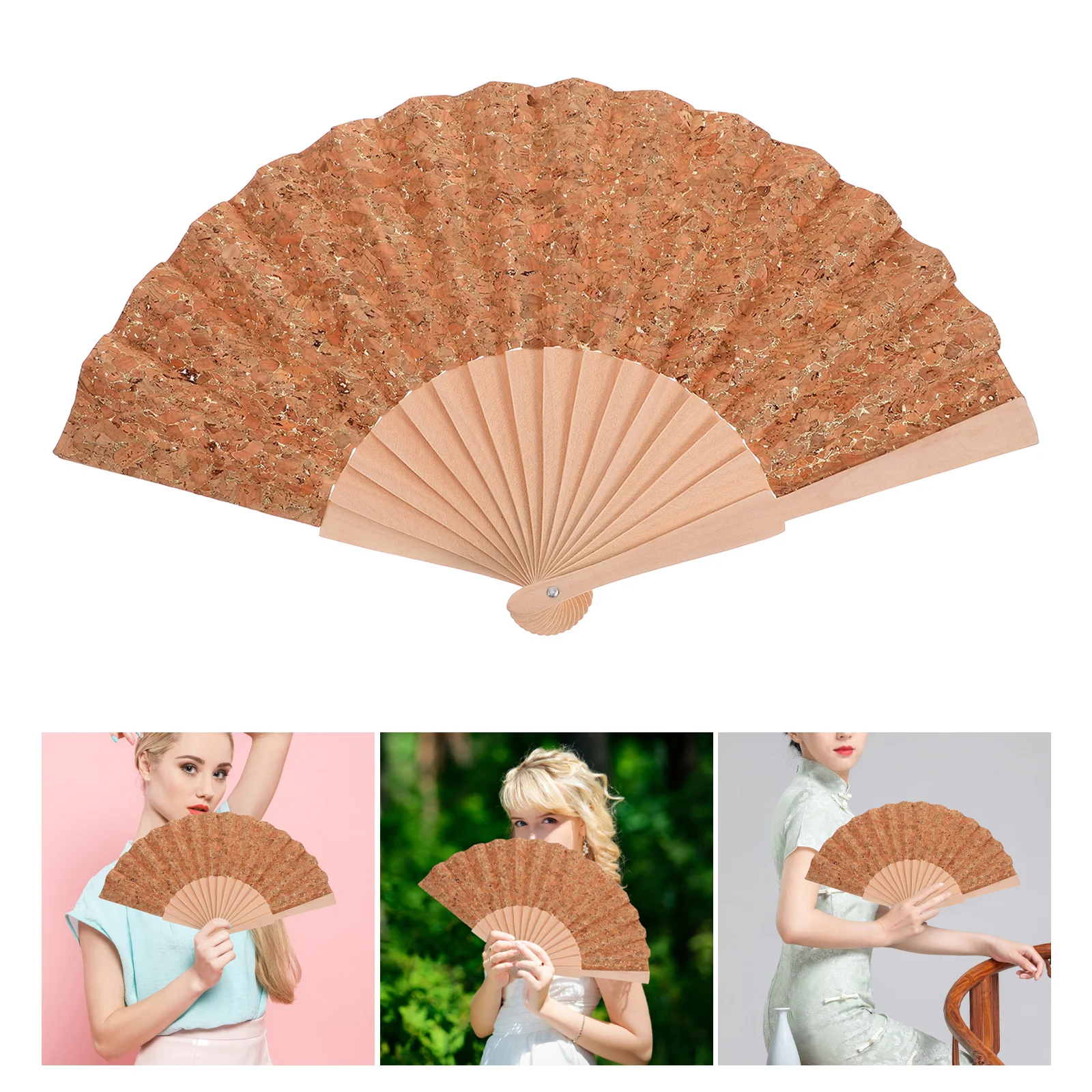 

Wooden Folding Fan Handheld Decorative Vintage Hand Fan for Party Wedding Dance Birthday Gift Vintage Folding Fans