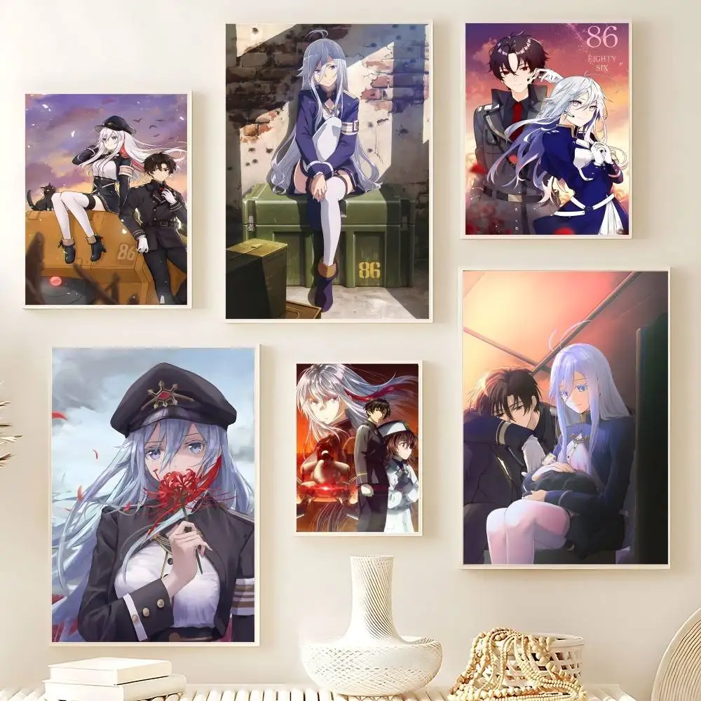 Anime 86 Eighty Six Poster Sticky Posters Waterproof Paper Sticker Coffee House Bar Home Decor