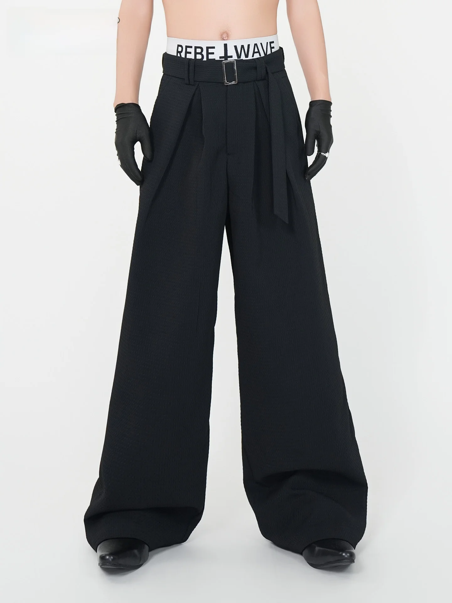 

Versatile Wide Leg Knife West Pants Men Casual Commute Loose Flared Floor-Length Pants Four Seasons Sle Faionable Ci Brand