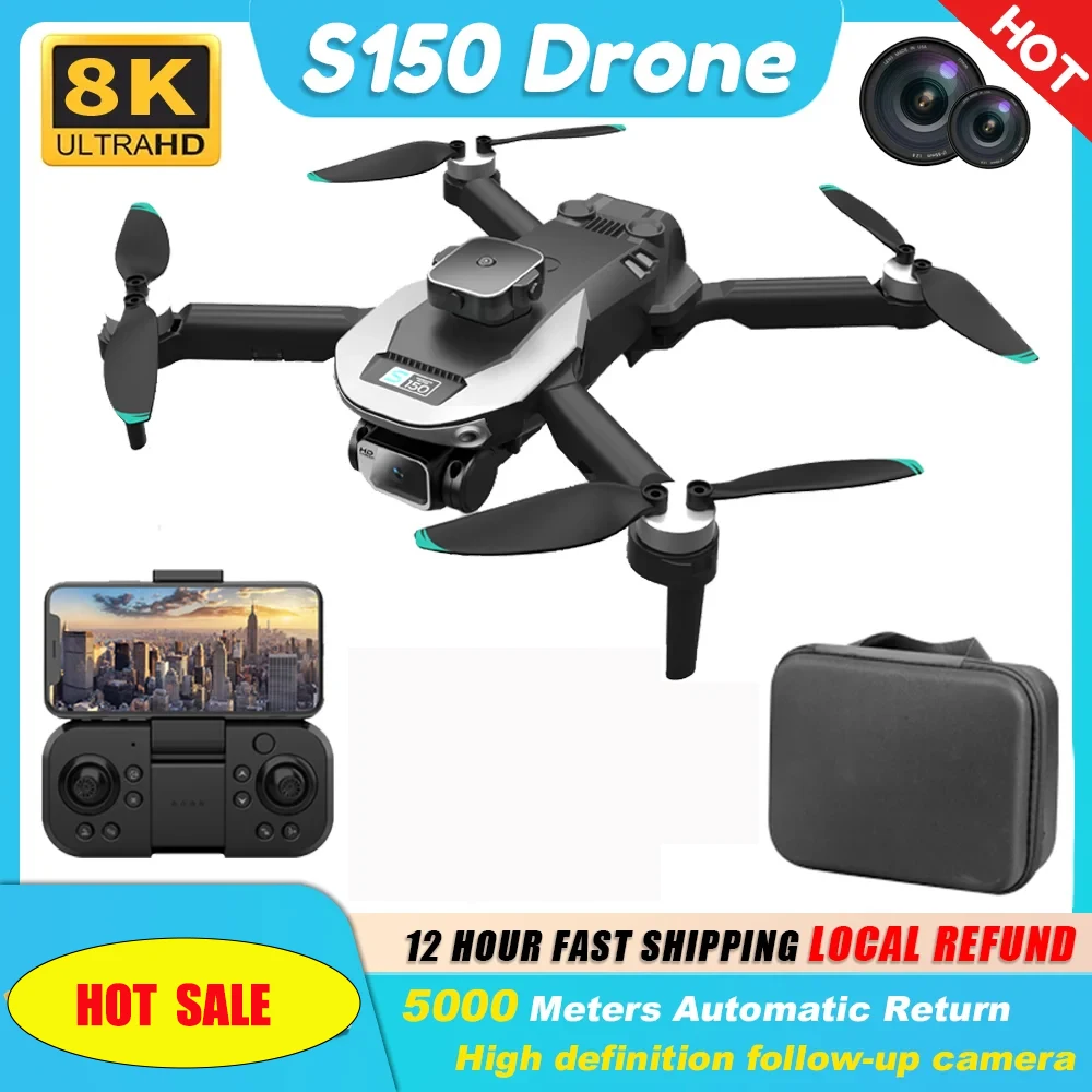 

S150 Drone HD Dual Camera Professional Aerial Photography Obstacle Avoidance Brushless Helicopter RC Quadcopter Toy Gifts