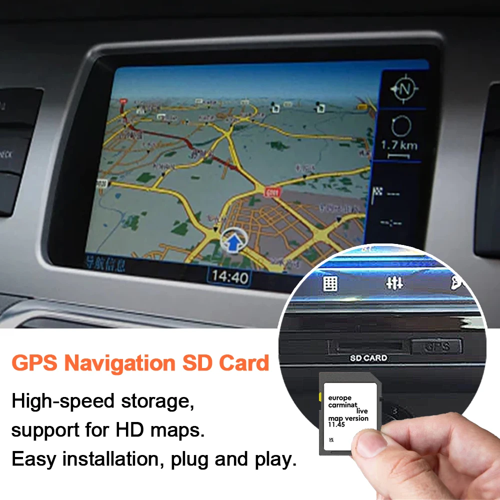 Karta SD z aktualizacją map europejskich do Carminat Live 11.45, nawigacji GPS samochodowej Renault Megane Clio Laguna Scenic 2011-2013, wersje 2025 — zdjęcie produktu 5