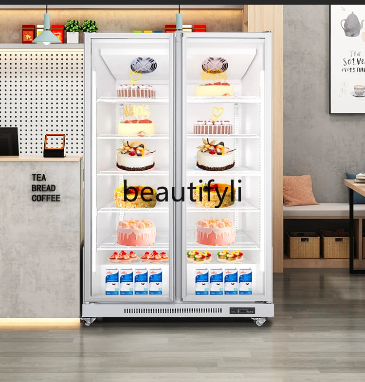 

Cake display cabinet Baking refrigerated crisper Dessert refrigerator Bread large freezer