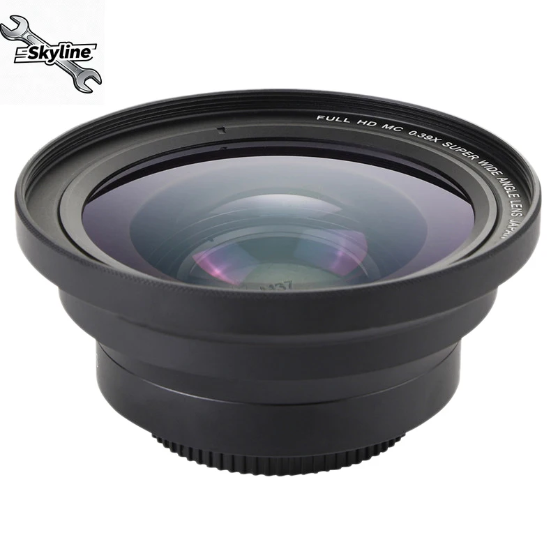 37mm Macro & 72mm Wide Angle Lens Set, 0.39X Full HD for 4K Camcorder