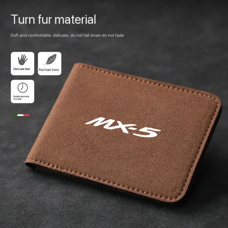 Car Driver License Cover Suede Car Driving Documents Case Credit Card Holder for Mazda 3 Atenza Axela MX-5 MX5 Miata Na Nb Nc Nd