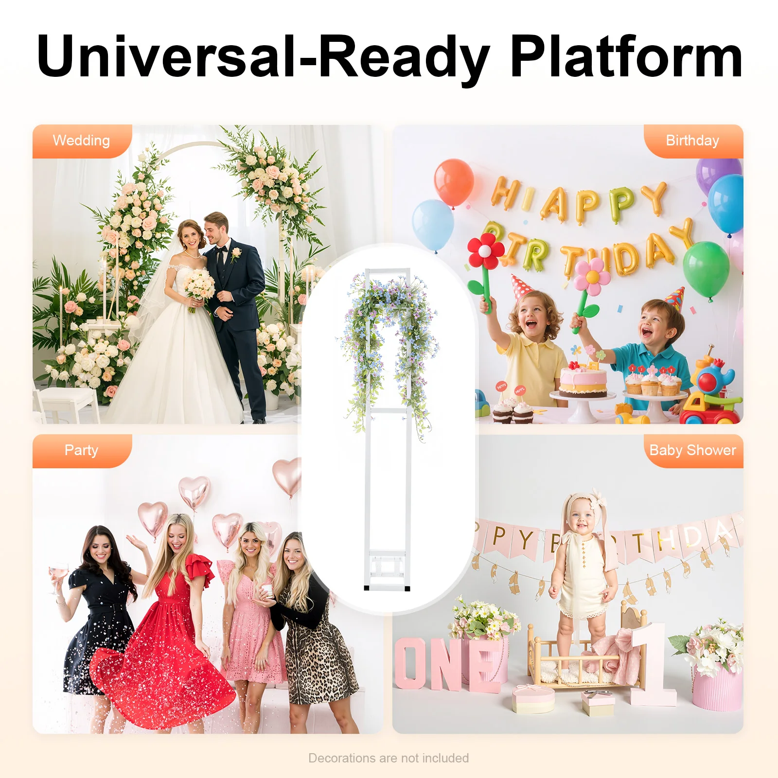 Beyaz Ayaklı Demir Düğün Kemer - Photo Booth Frame incelemesi ve fiyatı
