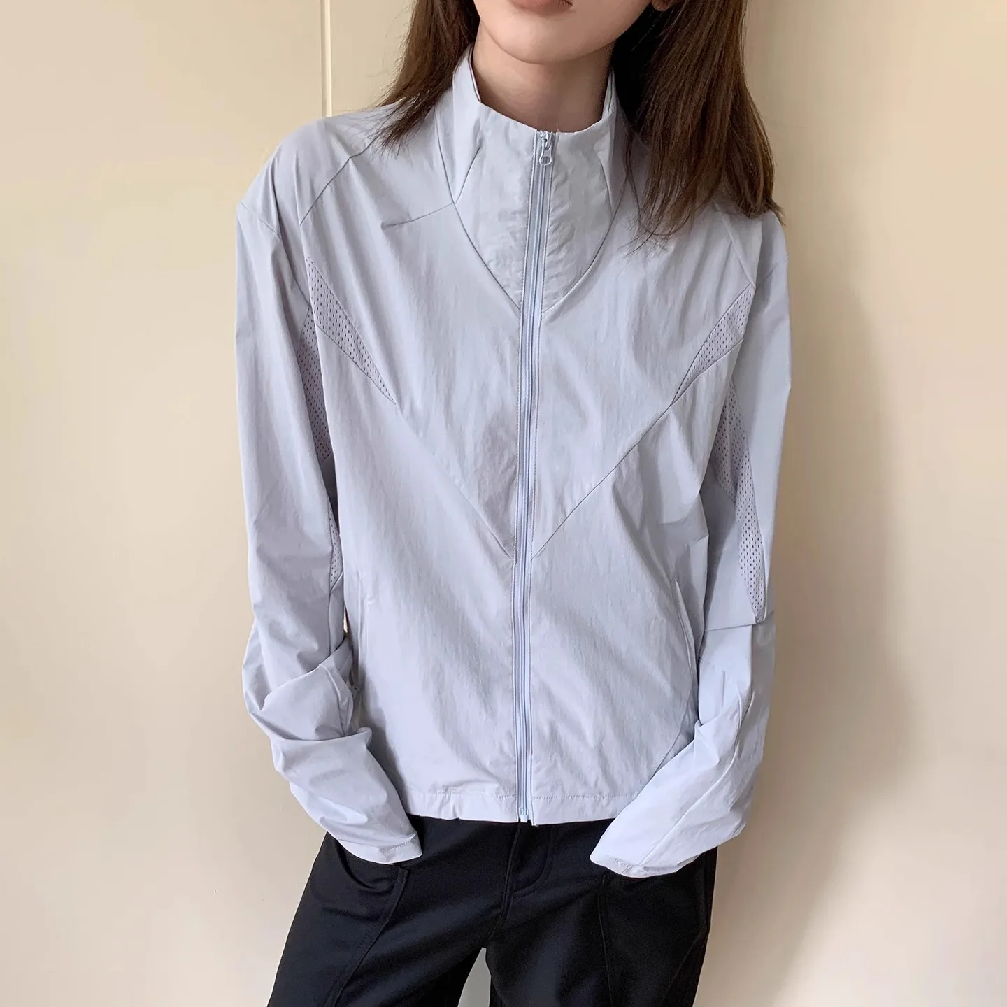 2025年秋 ヴィンテージ レディース ウィンドブレーカー クロップドジャケット 原宿系 ストリートウェア 長袖 ファッション 女性 エレガント トップス