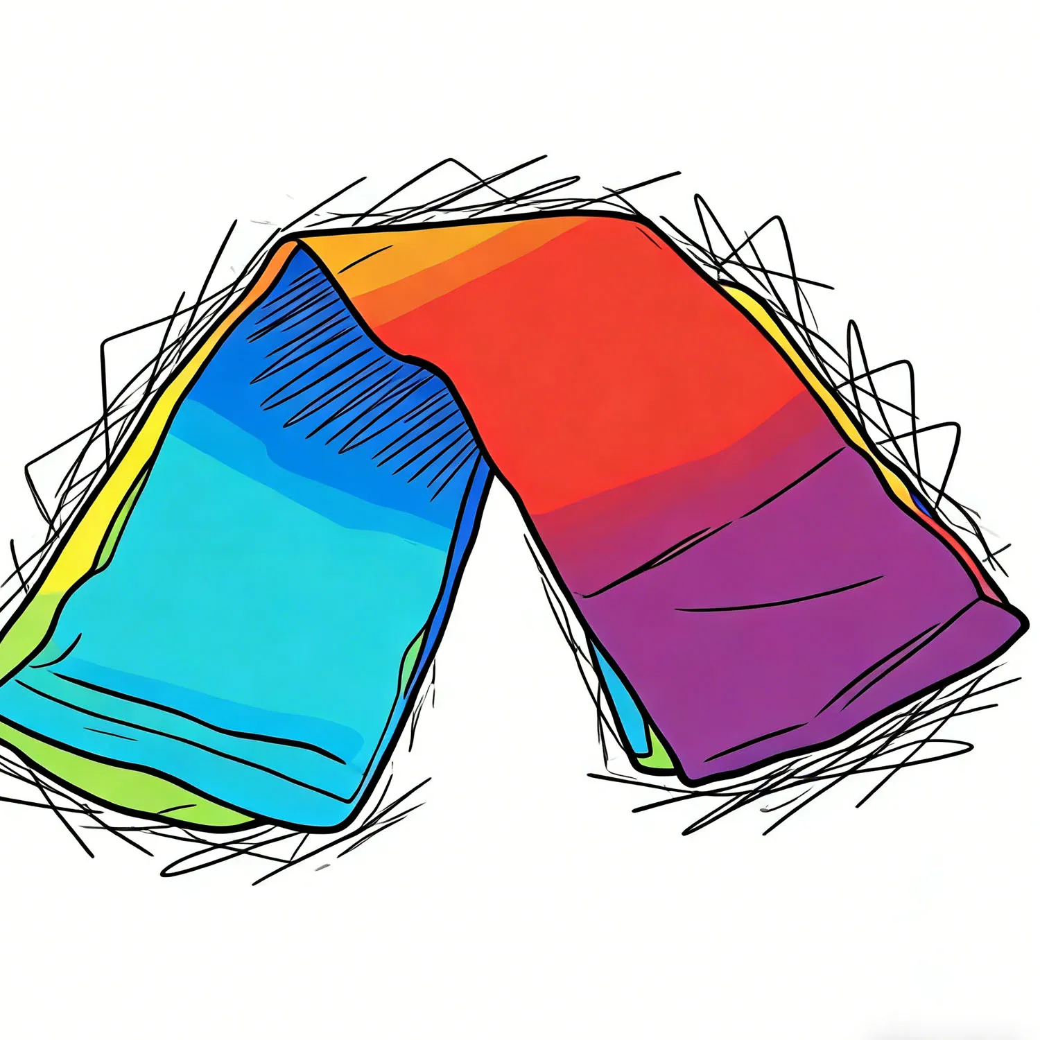 Ruban de soie multicolore (500 cm * 16 cm) Tours de magie Accessoires de magie Magicien Scène Close-up Illusions Magie Drôle