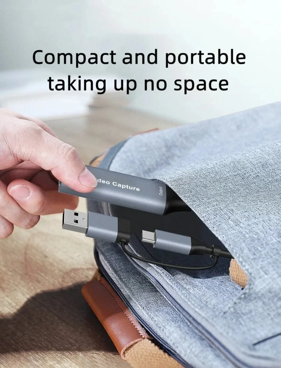 4K USB Type-C Video Capture Card 2-in-1 Adapter - USB 3.0/2.0 HD Audio Video Recorder for PC/PS4/Xbox/TV BOX/Laptop