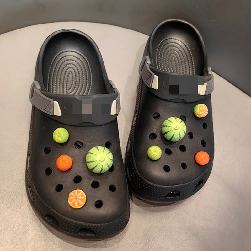 8 pcs/set Cute Tomatos Sports Sandals Accessory Cartoon Fruits DIY Decorative Buckle Accessory Shoes Slippers Color Buckles
