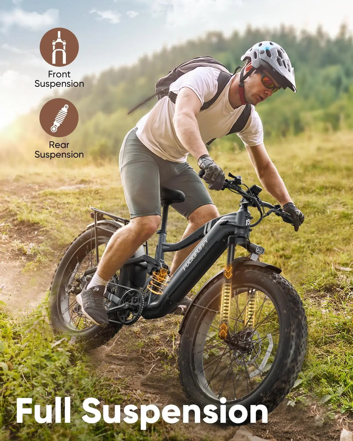 500W Electric Bike 48V 20AH Full Suspension 26