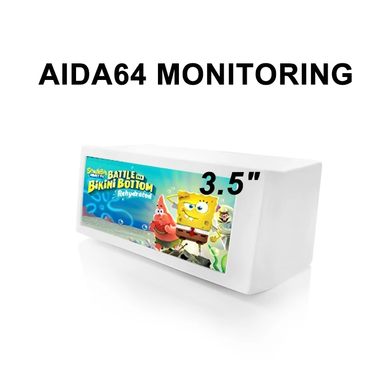 Mini station d'extension pour ordinateur de bureau, 3.2 pouces, accessoires de bureau, châssis Aida64, surveillance CPU type-c, GPU HDD FPS, moniteur météo