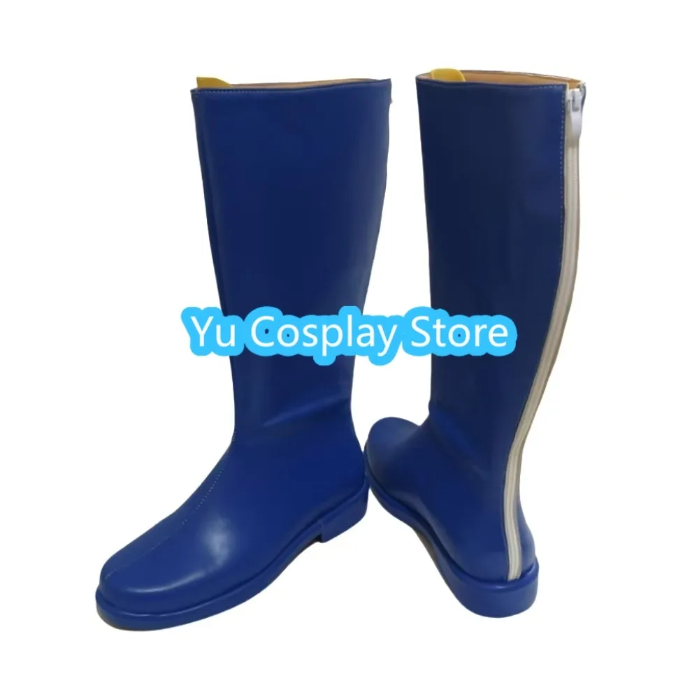 

Yu Cosplay Store Blue Flat Bottom Cosplay Shoes Anime Cosplay Shoes Boots Halloween Costumes Props