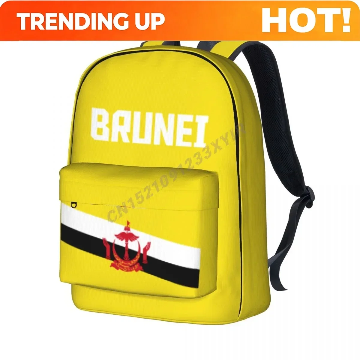 Custom Bag Unisex Backpack Brunei Flag Bruneian Stitch Schoolbag Messenger Bag Case Laptop Travel Bag Mochila Gift