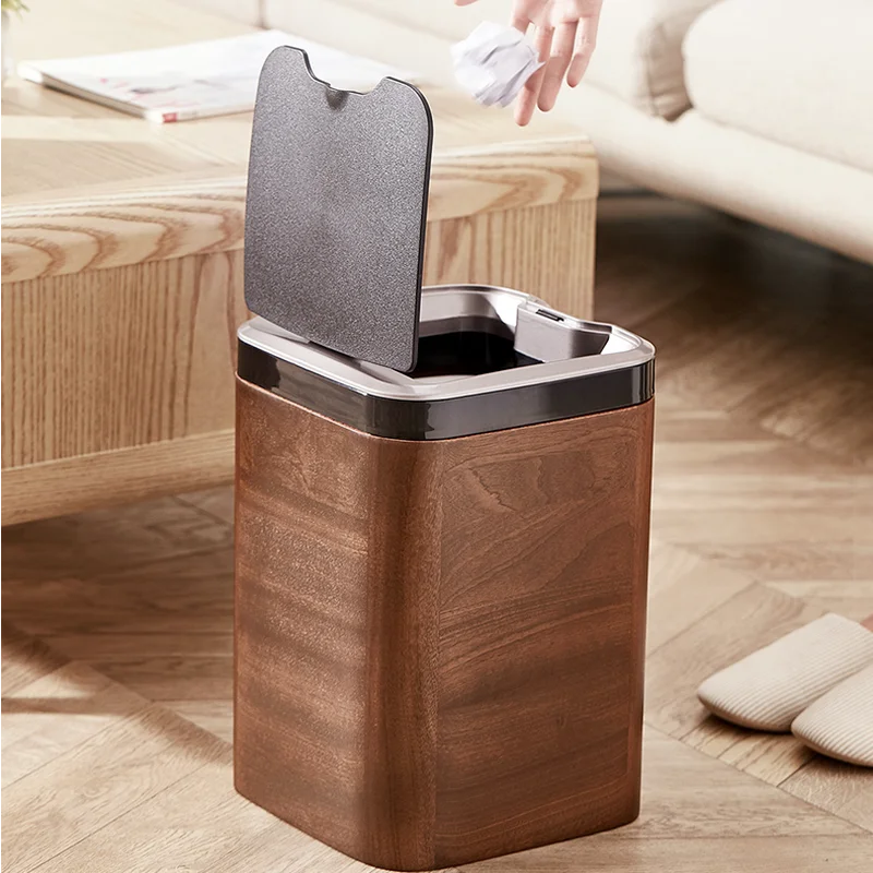 Large Nordic Rectangle Trash Can Bedroom Garbage Bag Standing Trash Bin Paper Basket Cleaning Tools Poubelle Kitchen Storage