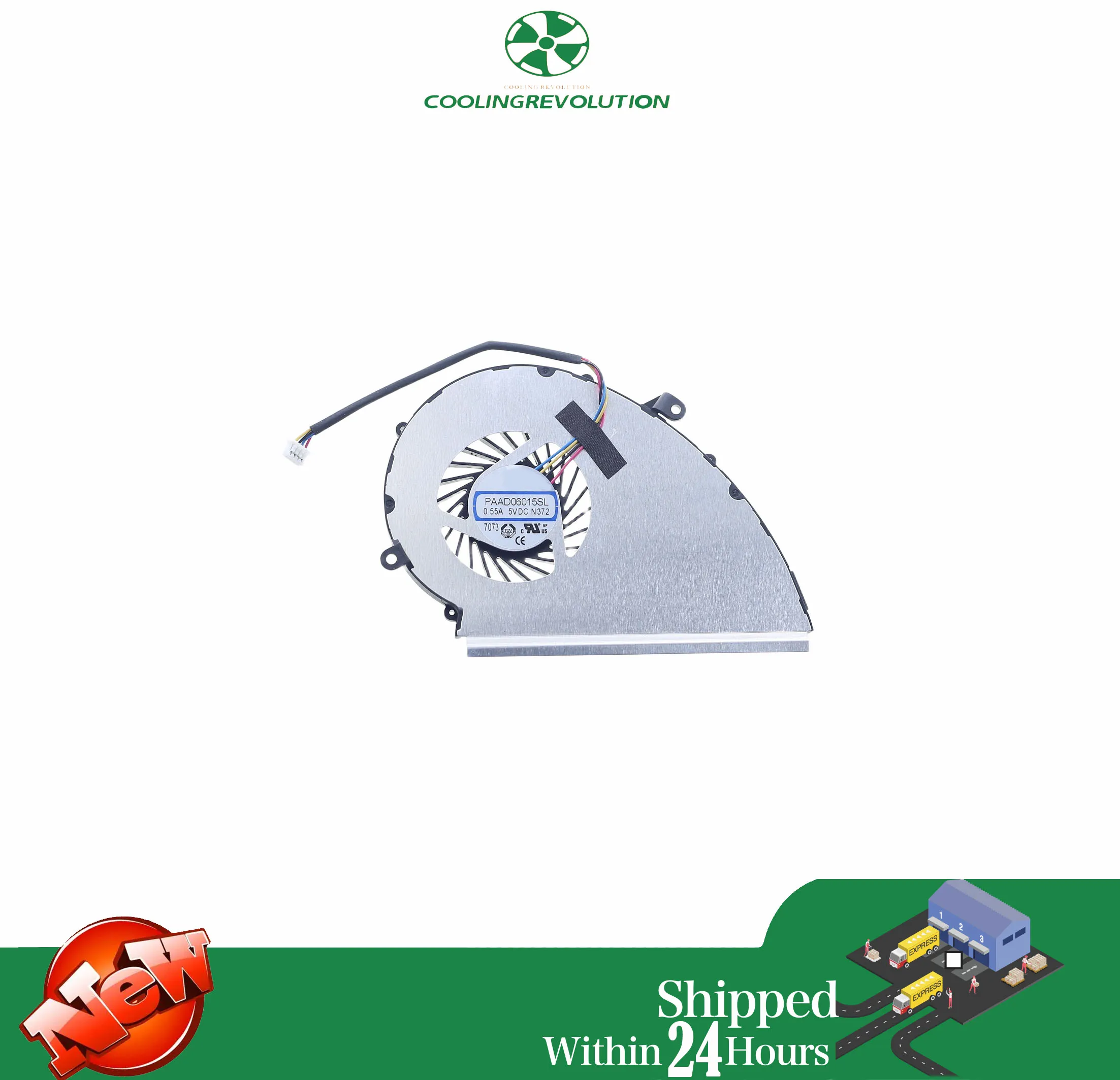 Laptop GPU Cooling Fan PAAD06015SL N372 DC5V 0.55A 4Pin for MSI GE72VR GP72VR