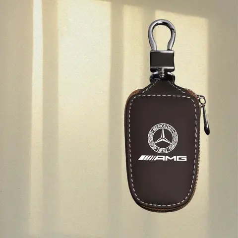 메르세데스 벤츠 A B C E GL S GLA GLK CLS 클래스 AMG W204 W205 W212 W463 W176용 가죽 자동차 리모컨 키 케이스 커버 홀더 쉘