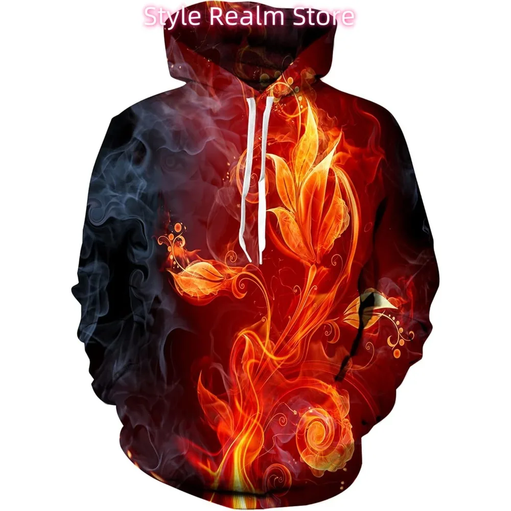 سويت شيرت بغطاء للرأس مطبوع ثلاثي الأبعاد للجنسين للرجال والنساء #1