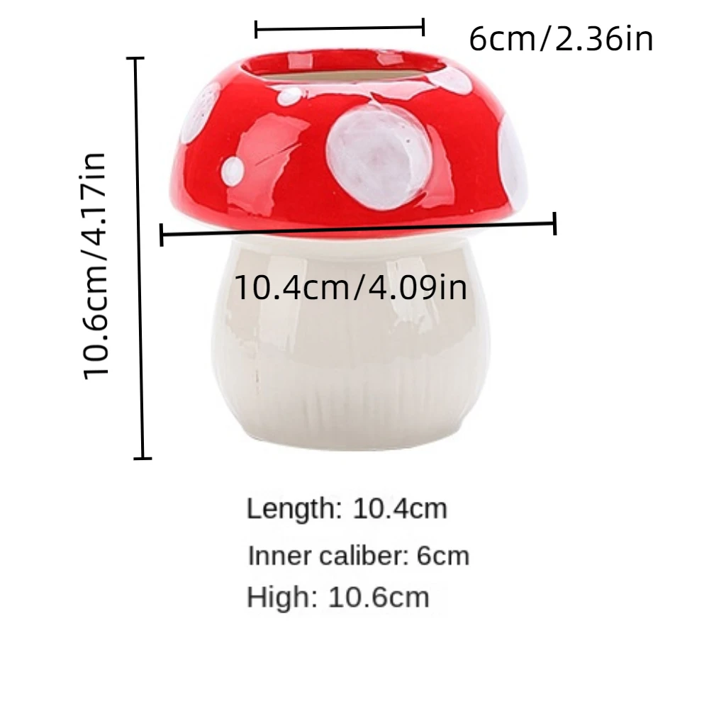 Cancelleria Cartoon Fungo Portapenne Girly Multifunzione Pennello Secchio portaoggetti Simpatico contenitore creativo per penne Regali in vaso