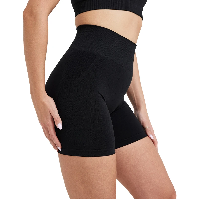 Pantalones cortos ajustados sin costuras para mujer, shorts de Yoga para entrenamiento, trajes suaves de cintura alta, ropa deportiva para Fitness,