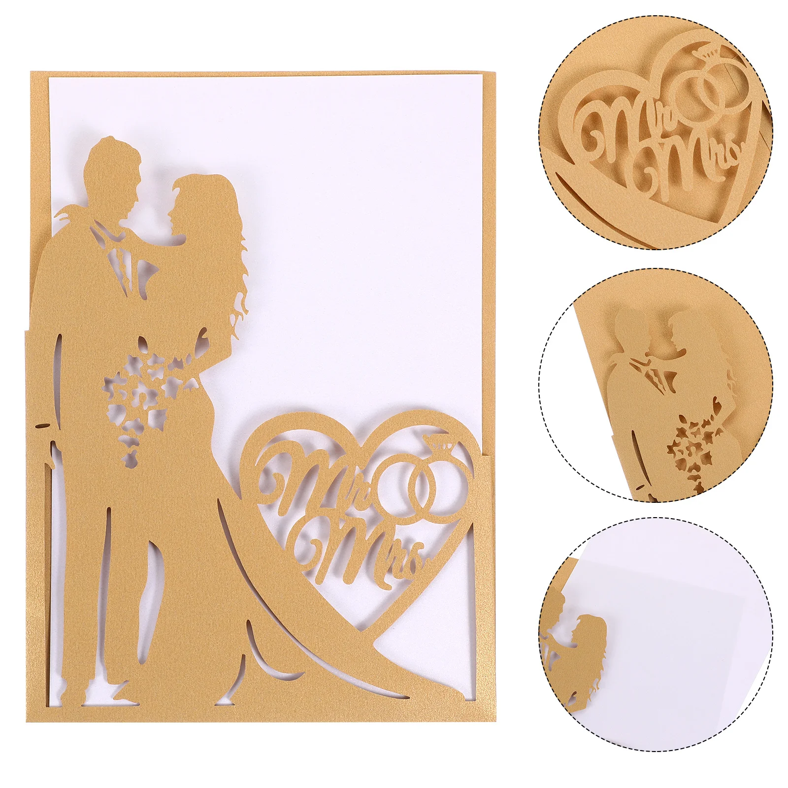 

10Pcs Wedding Invitation Cards Hollow Out Friendly Paper Creative Romantic Invitations for Wedding Anniversary Party