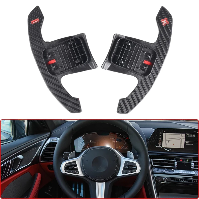 Carbon Fiber Paddle Shifter Car Steering Wheel Paddle Extension Shifter For-BMW 1 2 3 4 5 6 7 8 Series G20 G26 G30