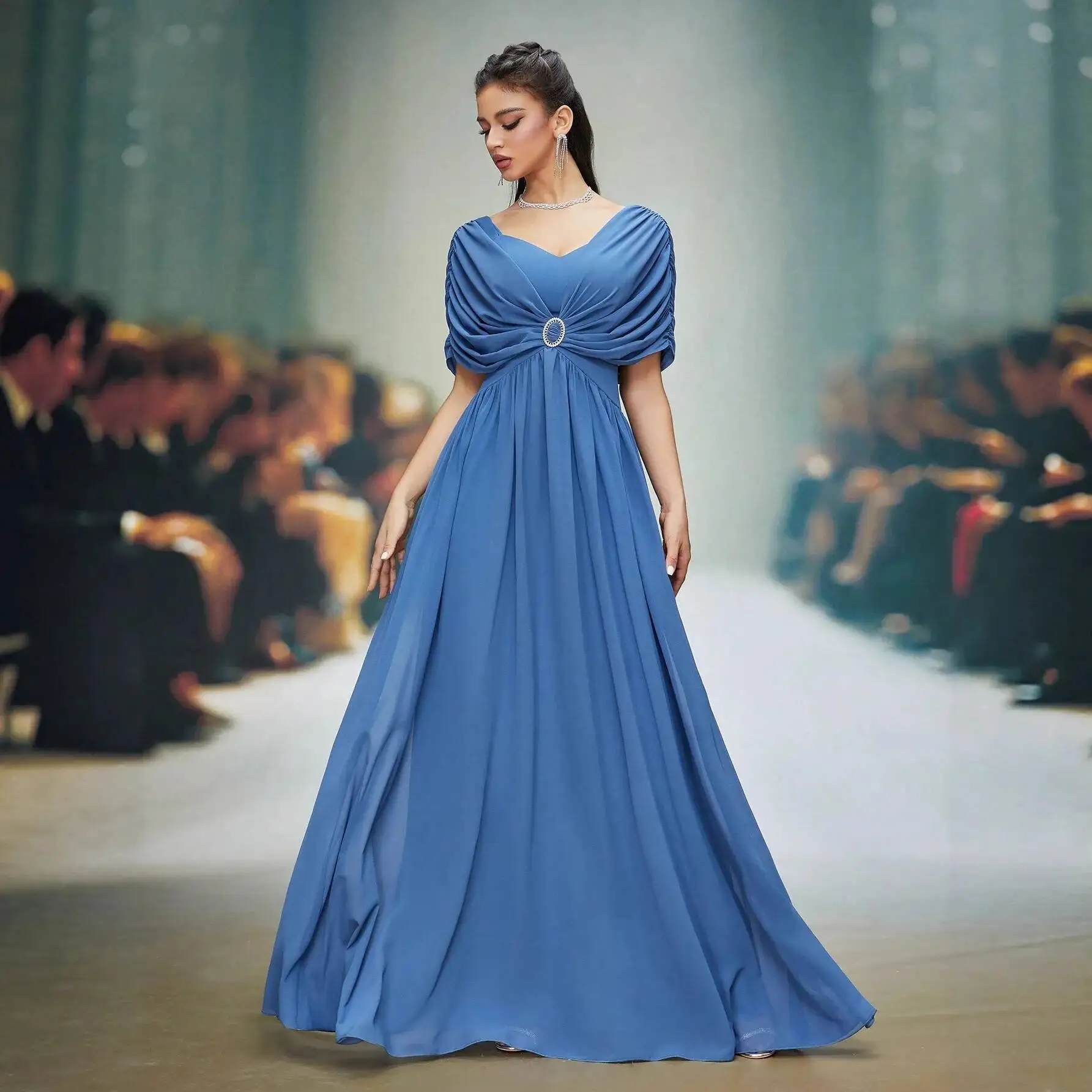 Elegant Long Evening Dress, 2026 New Model, High-end And Sophisticated, Suitable For Hosting Annual Meetings, Elegant Long Gown