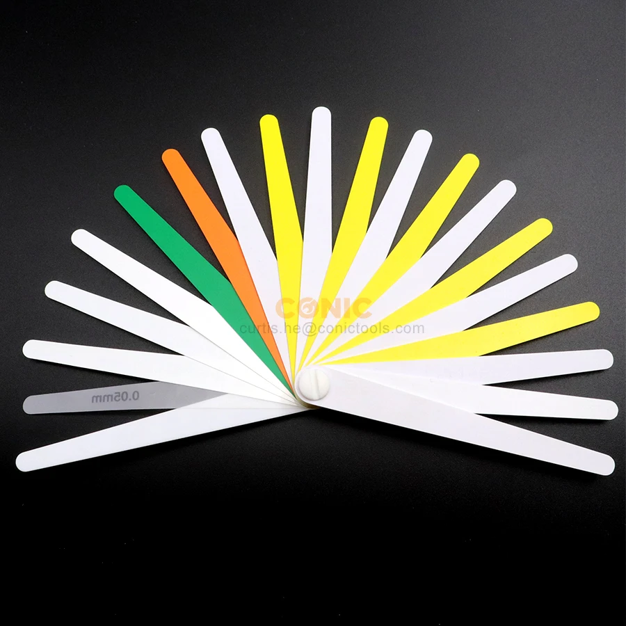 Multi-Color Plastic Feeler Gauge Set for Car Automobile Industry