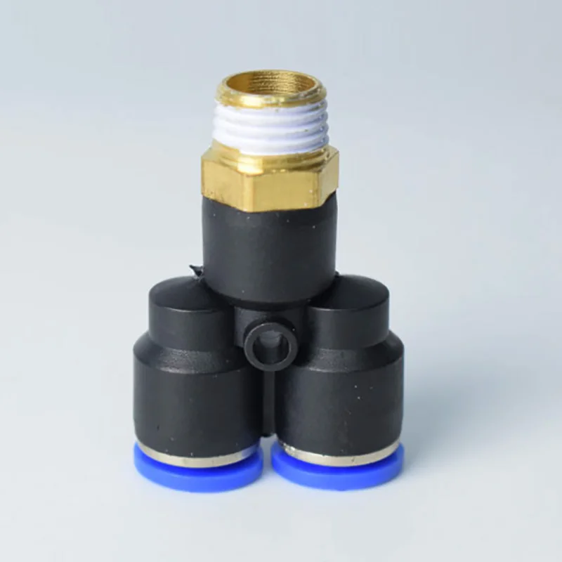 Pneumatic Quick Connector PX4-M5 Y-shaped Tee Thread PX6-01/PX8-02/10-03/12-04 Outer Diameter of Gas Pipe 12mm/10mm/8mm/6mm/4mm