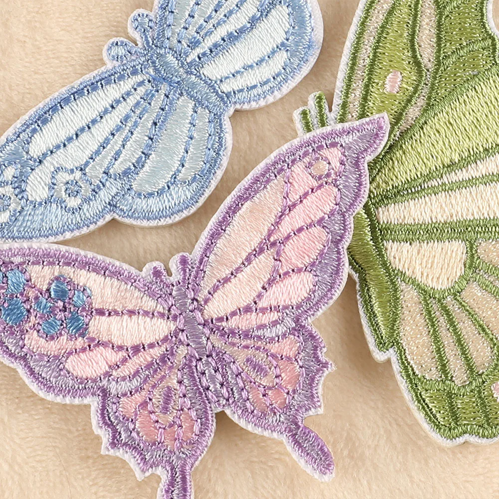 Colorful Butterfly Self-adhesive Embroidery Patches For Clothing Kids Repair Hole Embroidery Patch DIY Phone Case Knapsack Swe