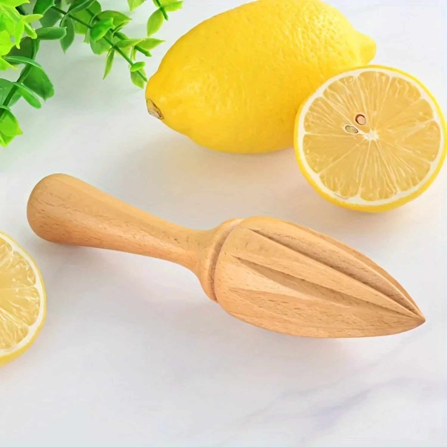 Wooden Manual Juicer Reamer - Handheld Citrus Lemon Orange Juice Squeezer, Kitchen Baking Tool, Eco-Friendly Wood , No Electrici