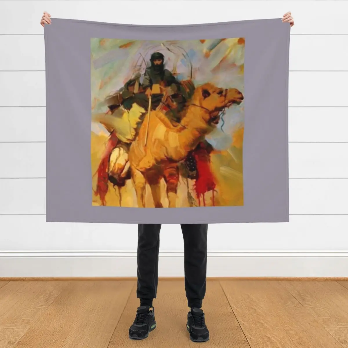 

Camel rider in the desert Throw Blanket Weighted bed plaid Picnic Blankets