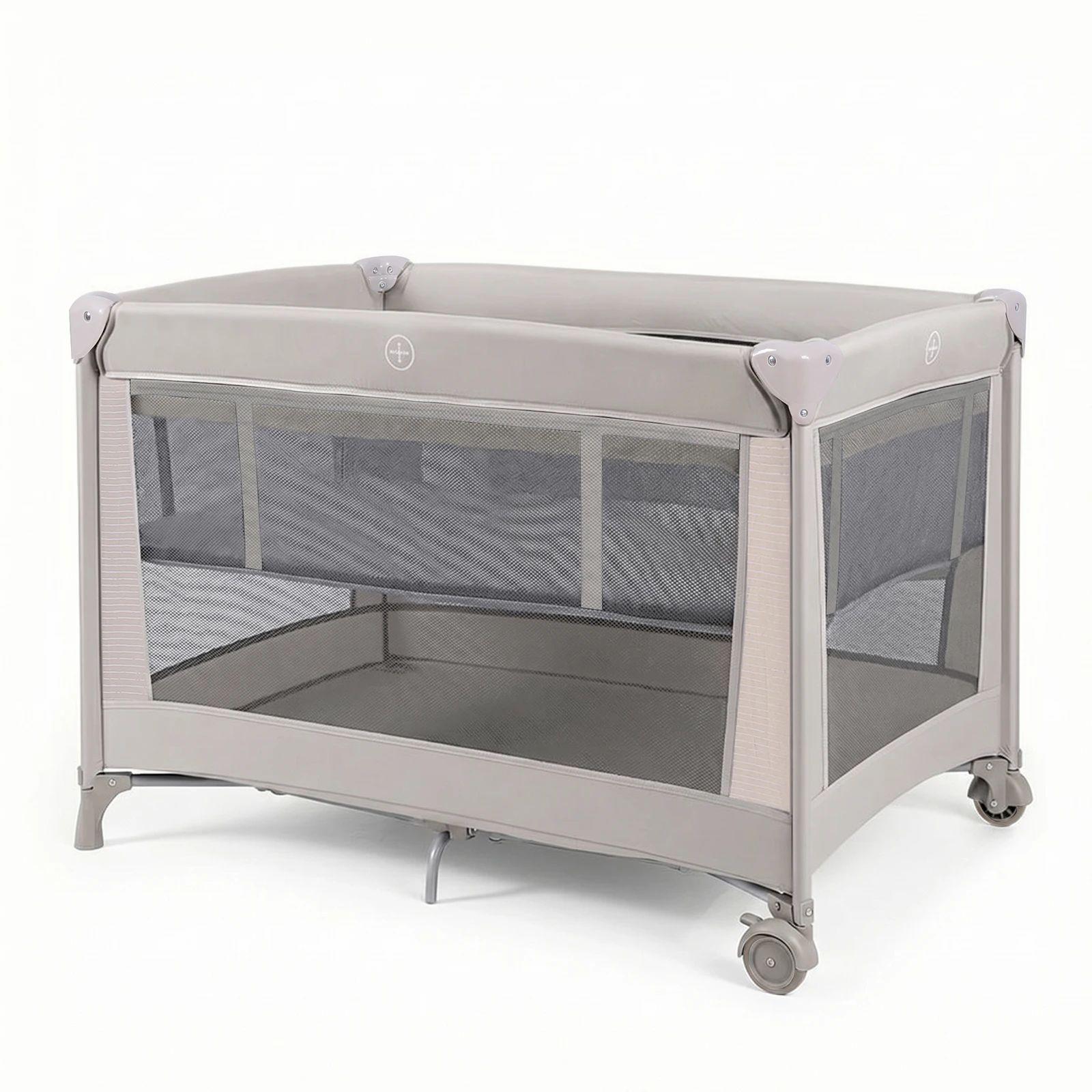 

Foldable Travel Cot Set with Soft Mattress, Wheels & Travel Bag, Fast & Compact Folding for Newborn Toddler Indoor Outdoor Use