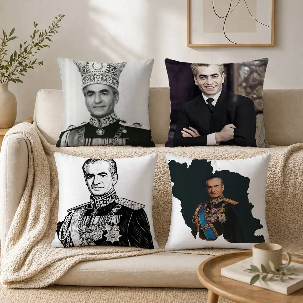 

King Mohammad Reza Shah Pillow Case for Sofa Living Room Home office Decor Protective Cover