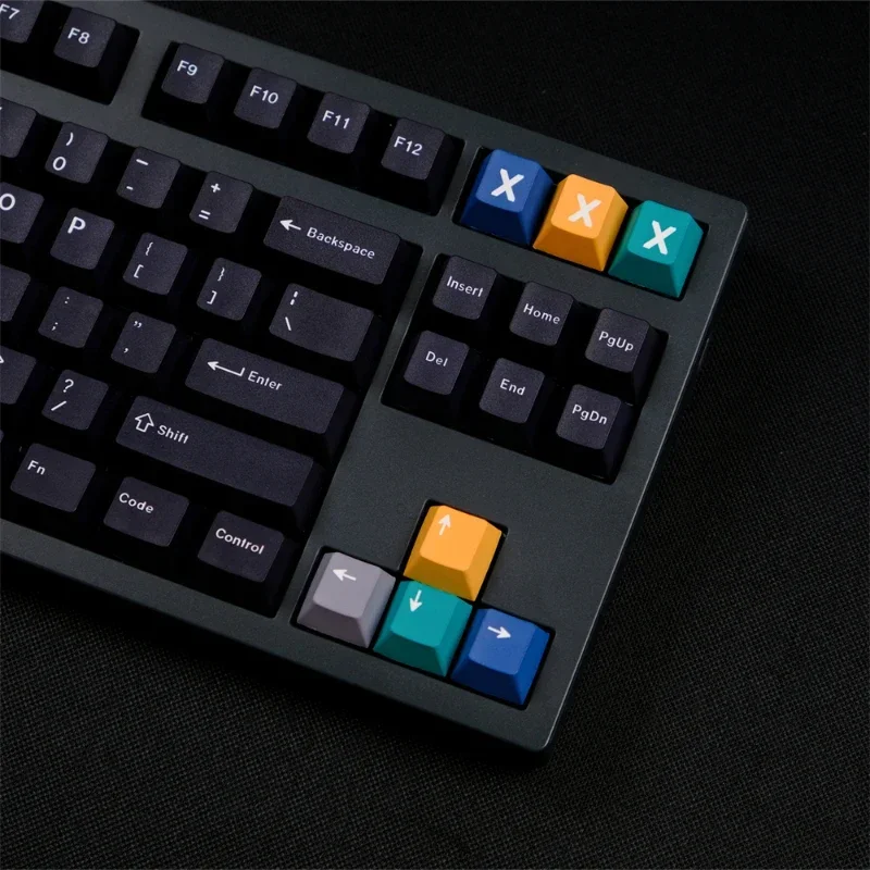 Imagem -05 - Gmk Record Keycaps Teclado Gradiente de Cor Perfil Cereja Pbt Sublimação Térmica Teclado Mecânico 129 Chaves